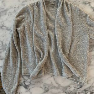 Anthropologie Cardigan gray sparkle